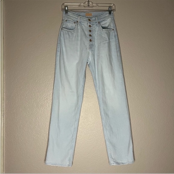 MOTHER The Pixie Tomcat Ankle Button Fly Jeans Pina Colada Paradise Size 25 - Picture 9 of 15